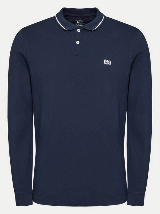Lee Lee Polo majica 112355666 Mornarsko modra Regular Fit