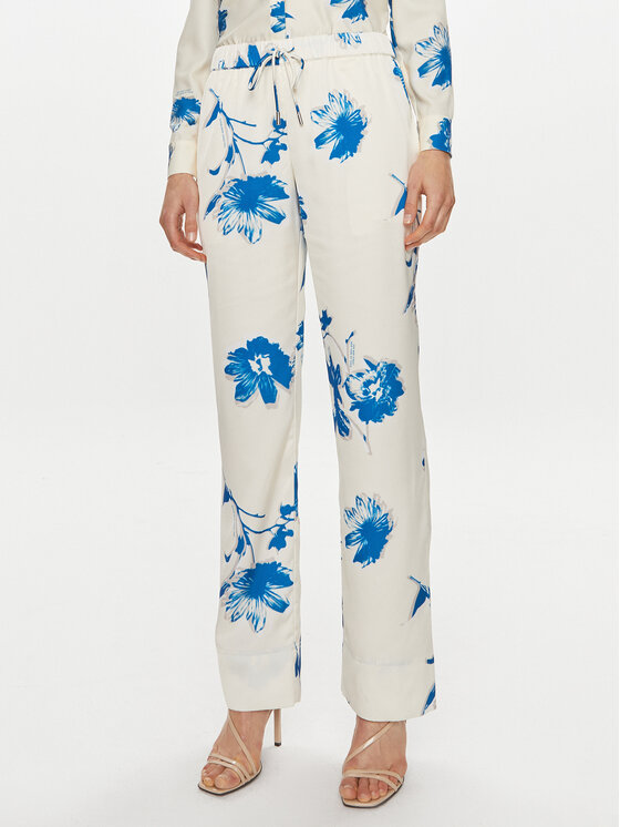 Calvin Klein Calvin Klein Pantaloni din material K20K206662 Alb Regular Fit