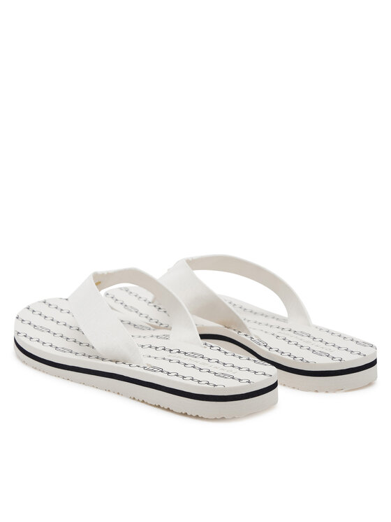Tommy Hilfiger Tommy Hilfiger Čības uz pirksta Th Chain Print FW0FW08514 Balts