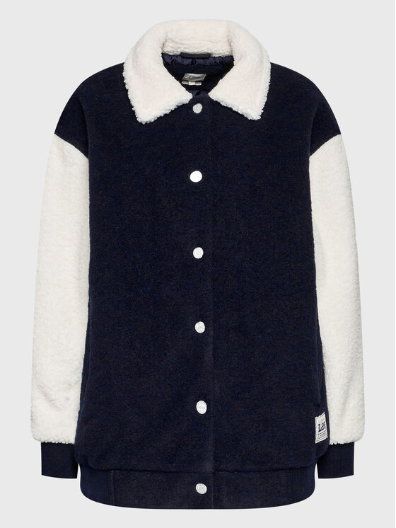 Lee Lee Kurtka przejściowa Elogated Varisty L55IEX35 112320682 Granatowy Relaxed Fit