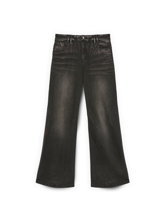 Fiorella Rubino Fiorella Rubino Jeansy P407T304970N033 Czarny Baggy Fit