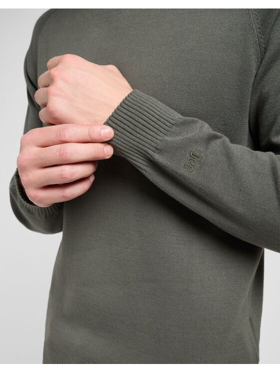 Lee Lee Maglione Clean Raglan Sweater Verde Slim Fit