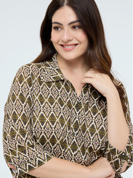 Fiorella Rubino Fiorella Rubino Camicia 5037T001571N0S9 Verde Regular Fit