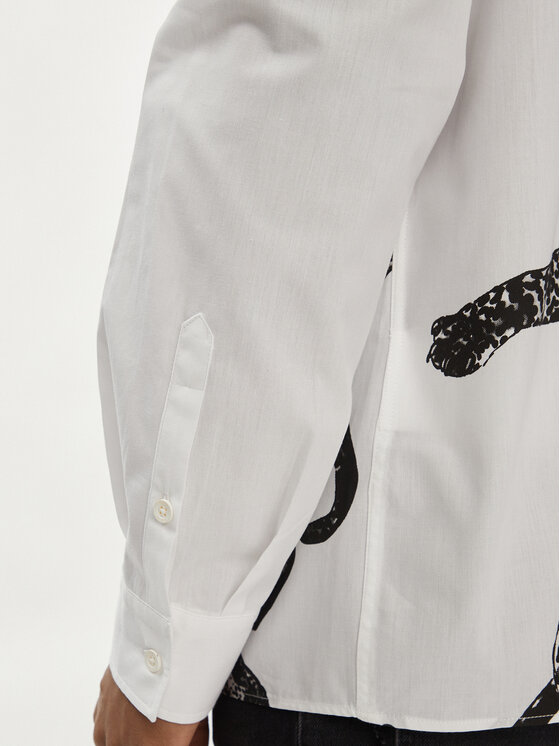 Just Cavalli Just Cavalli Риза 76OAL2S2 Бял Regular Fit
