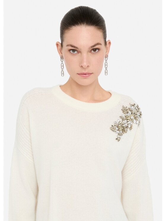 Liu Jo Liu Jo Maglione MF5487MS009L9008 Bianco Regular Fit