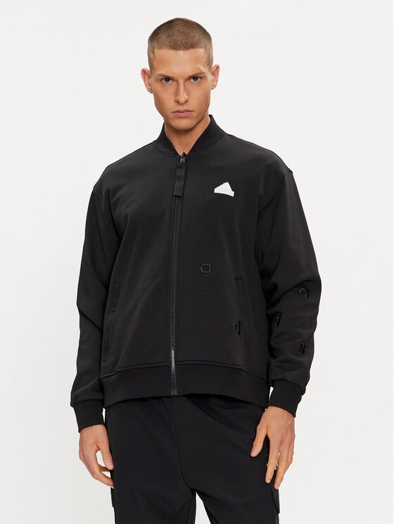 adidas Mikina Embroidery IP4070 Čierna Loose Fit