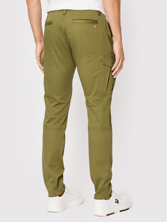Tommy Jeans Tommy Jeans Pantaloni di tessuto Scanton DM0DM13487 Verde Slim Fit