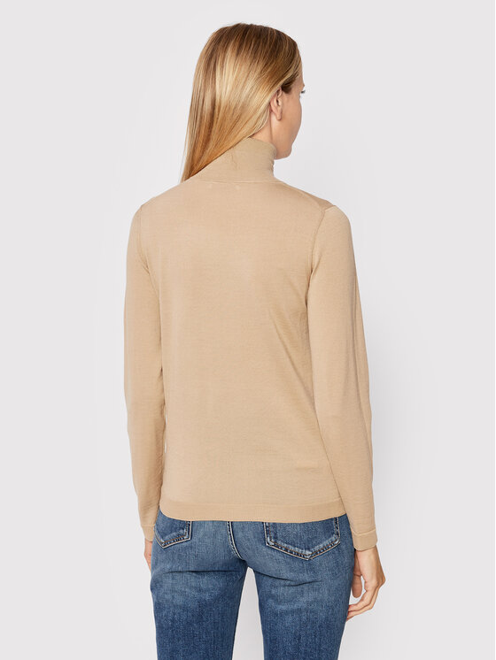 Max Mara Leisure Max Mara Leisure Rollkragenpullover Romolo 33660826 Beige Regular Fit