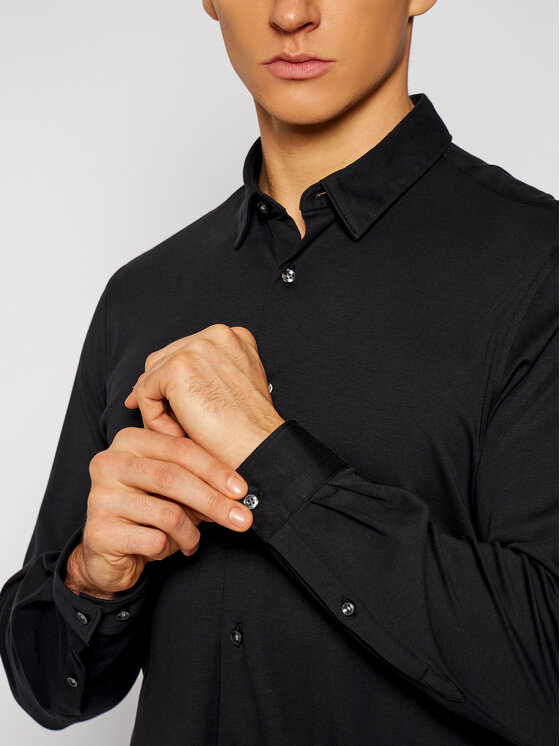 Pierre Cardin Pierre Cardin Srajca 8800/000/27280 Črna Travel Fit