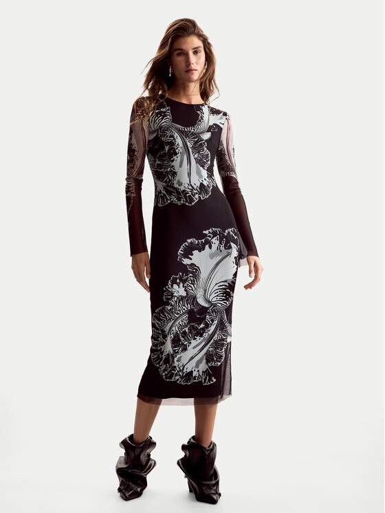 Desigual Rochie de zi Reims Lacroix 26SWVK53 Negru Regular Fit