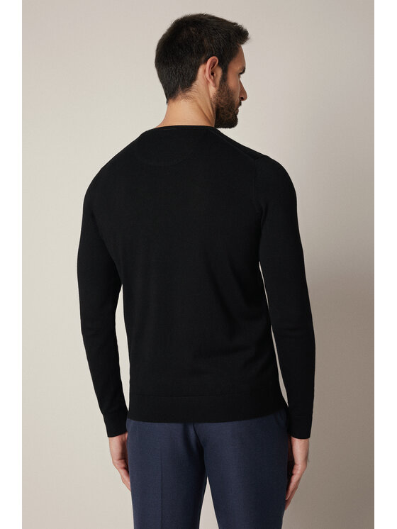 Lancerto Lancerto Sweter Luell SW073225000054 Czarny Regular Fit