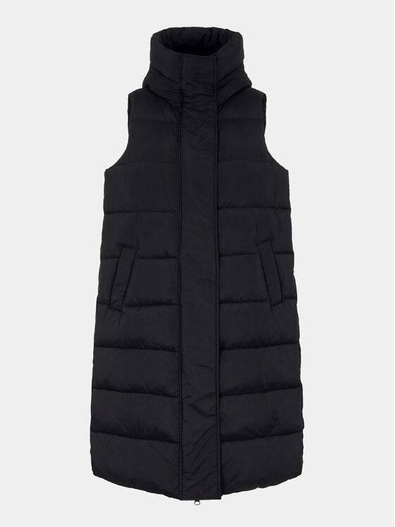 YAS YAS Αμάνικο Μπουφάν 26031872 Μαύρο Regular Fit