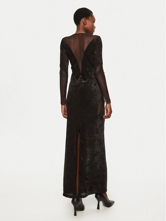 Haveone Haveone Вечірня сукня AMA-M105 Чорний Slim Fit