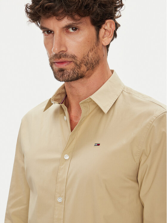 Tommy Jeans Tommy Jeans Srajca Original DM0DM04405 Bež Slim Fit