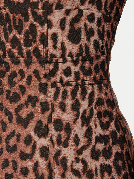 Guess Guess Koktel haljina Desire W4BK93 WGIJ2 Bež Slim Fit