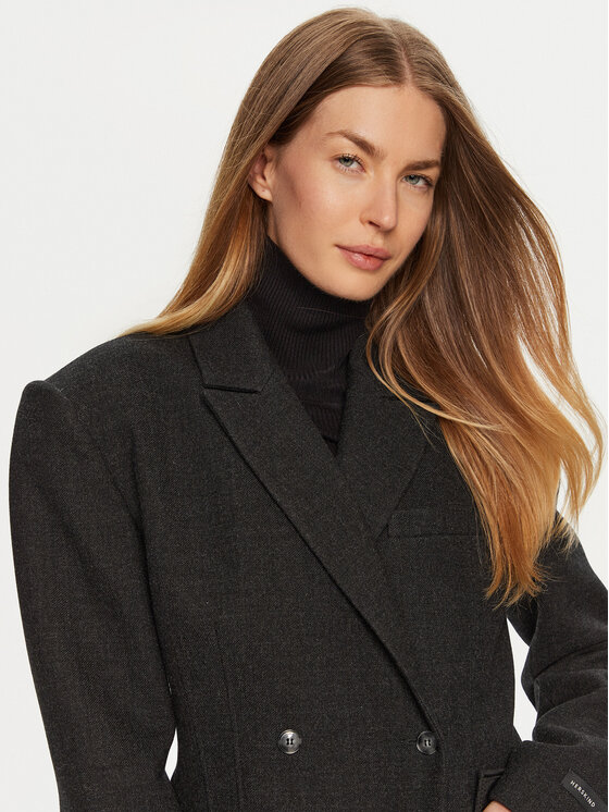Herskind Herskind Płaszcz wełniany Ultra De Lux 5379174 Szary Regular Fit