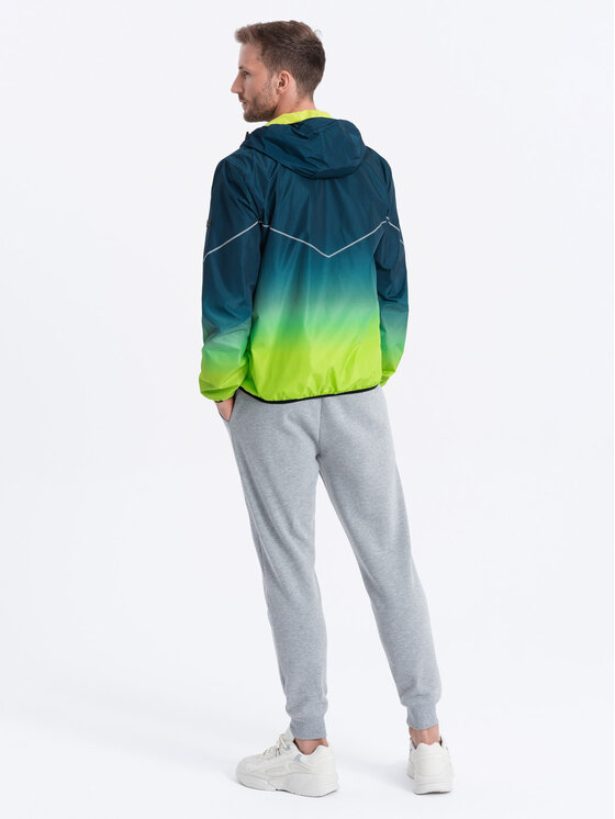 Ombre Ombre Bunda pro přechodné období OM-JANP-0105 Tyrkysová Regular Fit