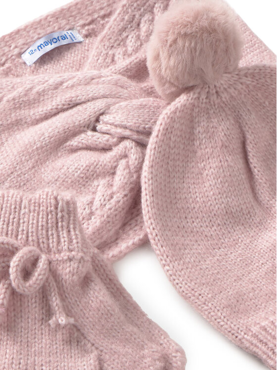 Mayoral Mayoral Set Mütze, Loop-Schal und Handschuhe 10019 Rosa