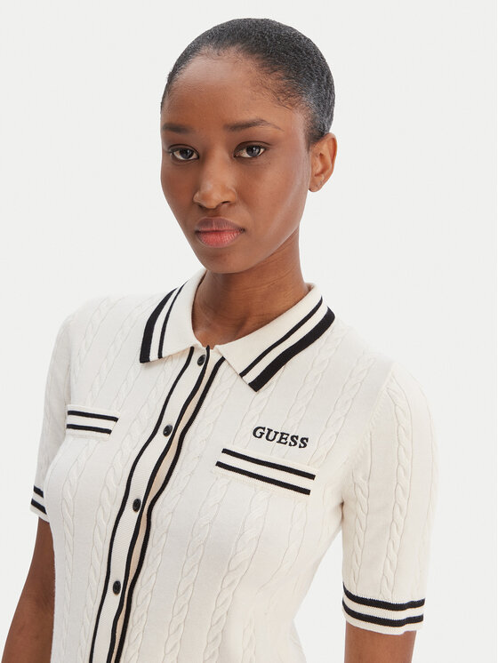 Guess Guess Pletena jopica V6RR02 Z4652 Écru Regular Fit