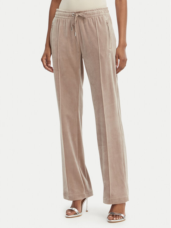 Juicy Couture Juicy Couture Teplákové nohavice Tina JCWBJ126327 Béžová Straight Leg