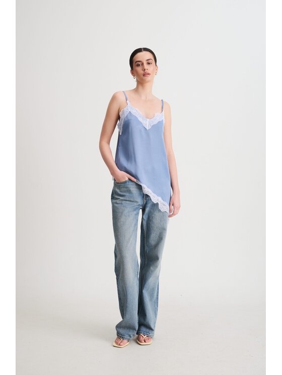 ROSE AVENUE ROSE AVENUE Top CELINE Niebieski Regular Fit