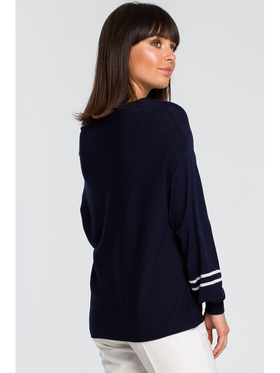 BeWear BeWear Svetr BK024 Tmavomodrá Modern Fit