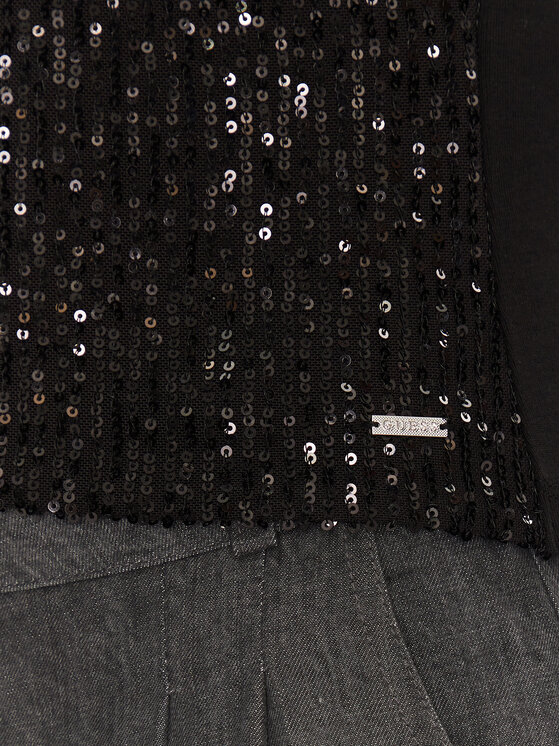Guess Guess топ W5GP06 KCS10 Черен Regular Fit