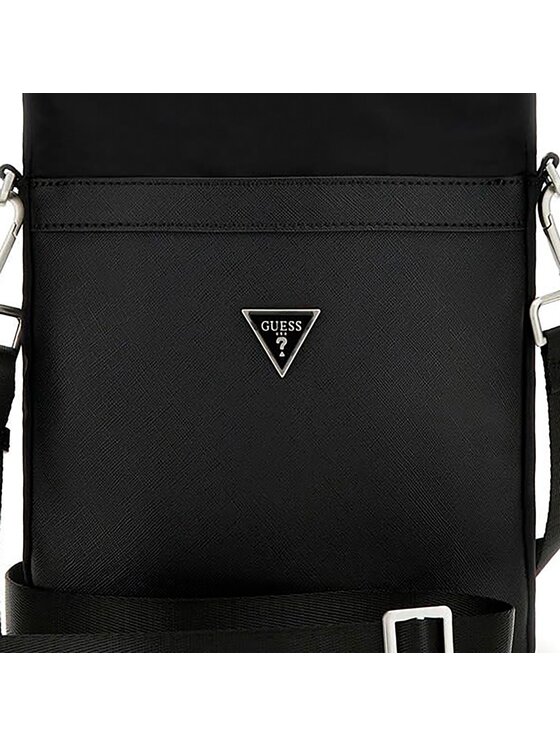 Guess Borse A Tracolla Uomo – Modello Messenger HMECRN P3376 – Colore Nero, In Ecopelle