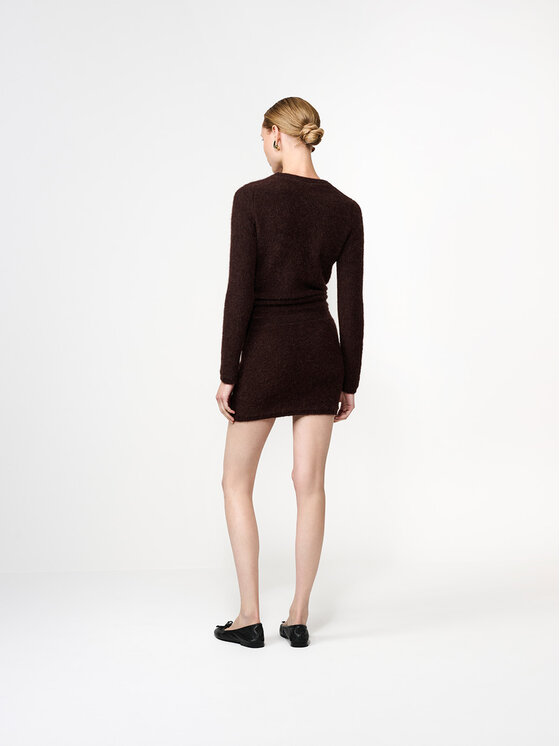 La Mania La Mania Sweter IRIS Brązowy Classic Fit