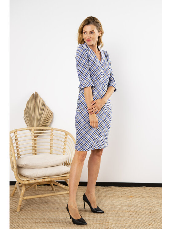 QUIOSQUE QUIOSQUE Každodenné šaty MIXECK DRESS Modrá Regular Fit