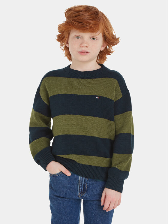Tommy Hilfiger Tommy Hilfiger Pulover KB0KB08515 Verde Regular Fit