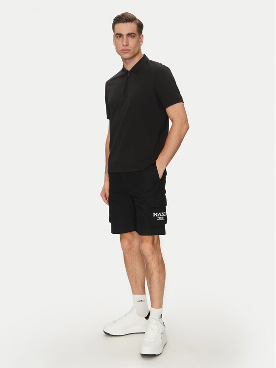 Karl Kani Karl Kani Auduma šorti Retro Washed 6012261 Melns Regular Fit