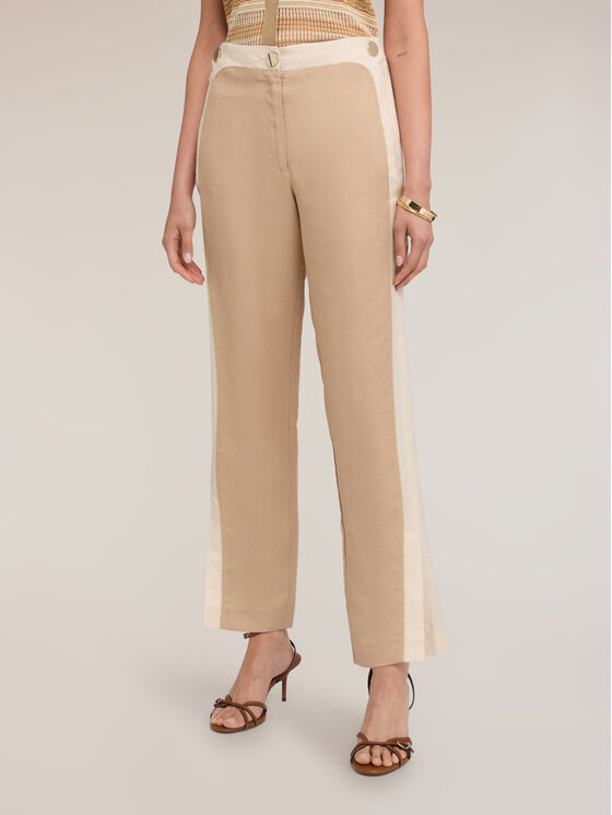 Motivi Motivi Pantaloni di tessuto P097Q004557N0R2 Crema Regular Fit