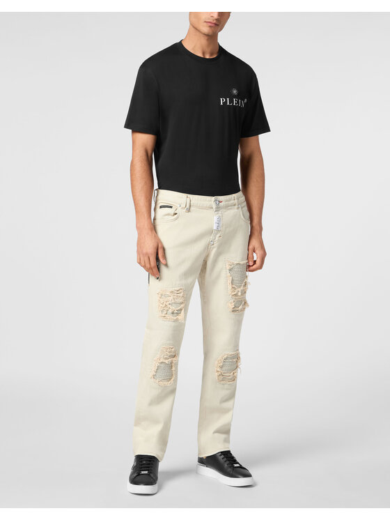 PHILIPP PLEIN PHILIPP PLEIN Jeansy 23233 Beżowy Skinny Fit