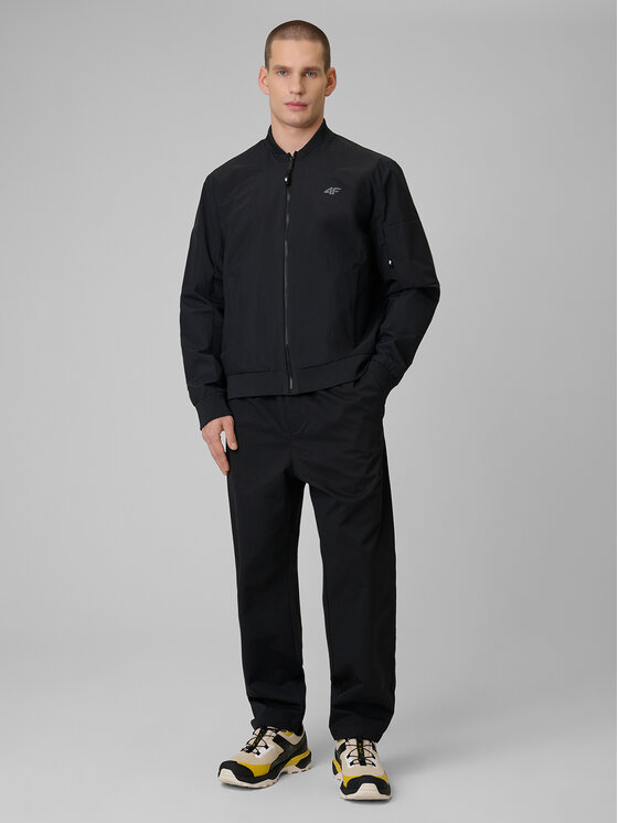 4F 4F Kurtka przejściowa MIDSHOP TEXTILE Czarny Regular Fit