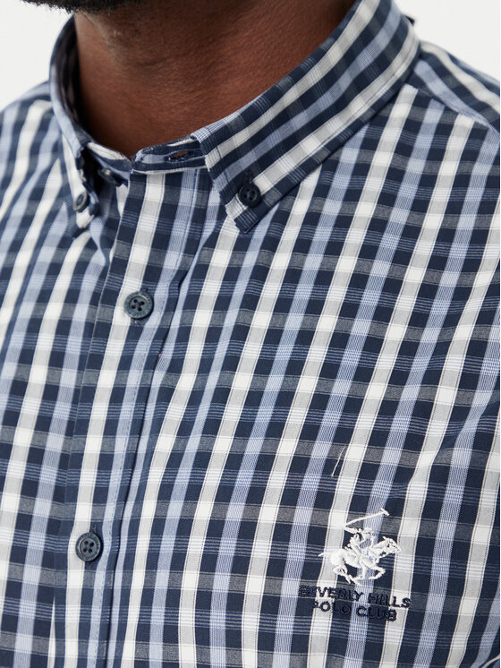 Beverly Hills Polo Club Beverly Hills Polo Club Marškiniai P-SS26M-BRASS Tamsiai mėlyna Regular Fit