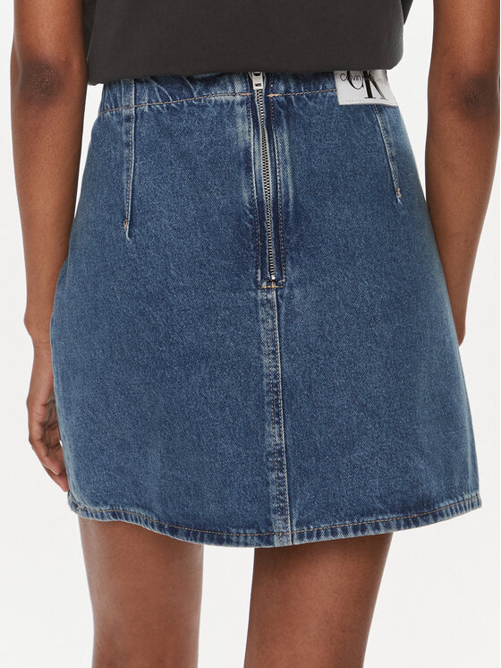 Calvin Klein Jeans Calvin Klein Jeans Fustă de blugi Darted J20J222482 Albastru Regular Fit
