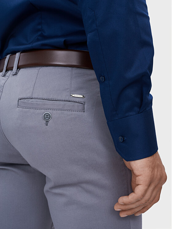 Evenemen Evenemen Koszula PUNTO G2 TWILL NAVY Granatowy Slim Fit