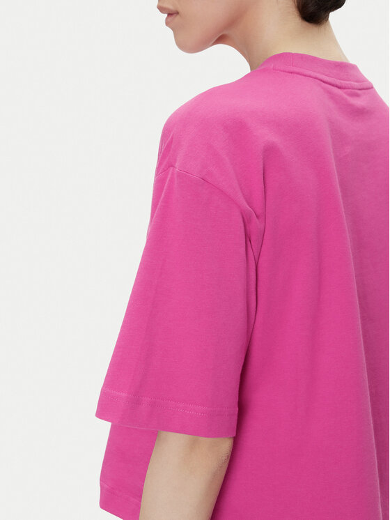 adidas adidas Marškinėliai Essentials Big Logo Boyfriend JG8728 Rožinė Loose Fit