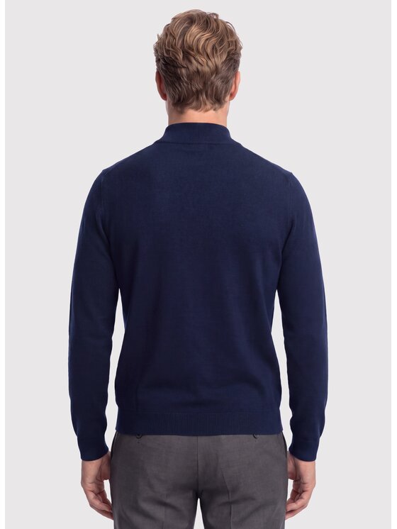 Pako Lorente Pako Lorente Sweter P26WN-2X-009 Granatowy Regular Fit