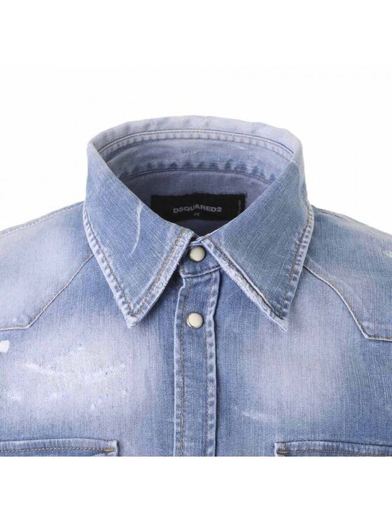 Dsquared2 Dsquared2 Košile S74DM0452 S30341 470 Modrá Slim Fit