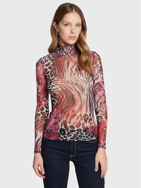 Guess Bluză W3RP46 KBAH2 Colorat Slim Fit
