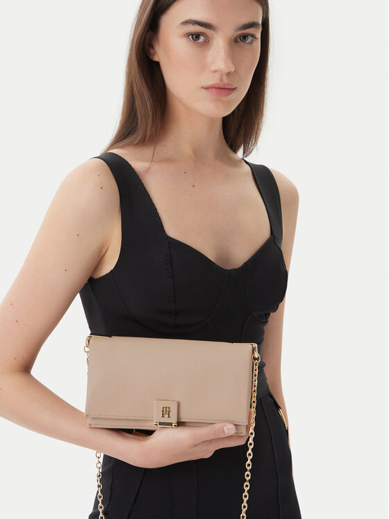 Tommy Hilfiger Tommy Hilfiger Rankinė Th Monogram Chain Strap Crossbody Bag AW0AW17403 Rožinė