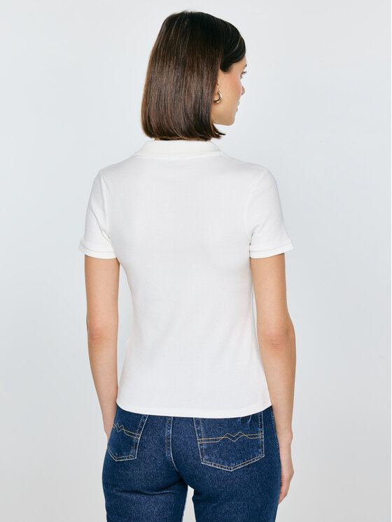 BIG STAR BIG STAR Polo RELLA Biały Slim Fit