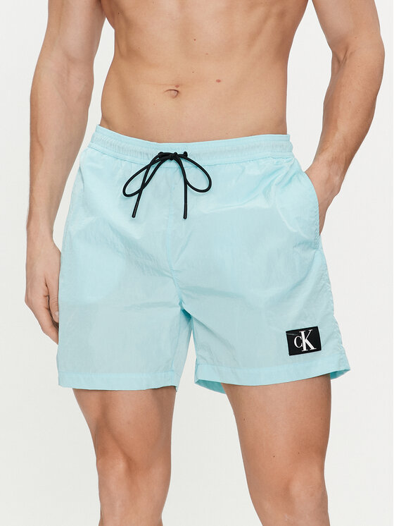 Calvin Klein Swimwear Kopalne hlače KM0KM00980 Modra Regular Fit