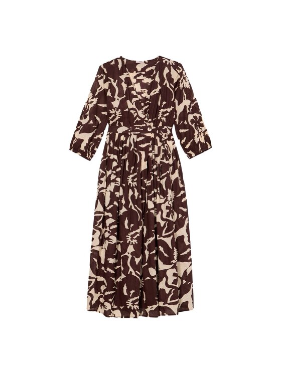 Oltre Oltre Vestito da giorno 7357R004880N0Z6 Marrone A-Line Fit
