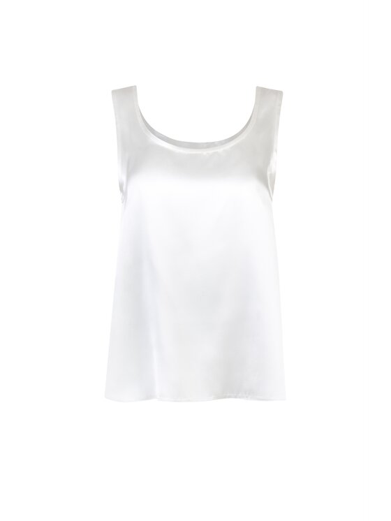 Cat&Cat Cat&Cat Top jedwabny basic Biały Regular Fit