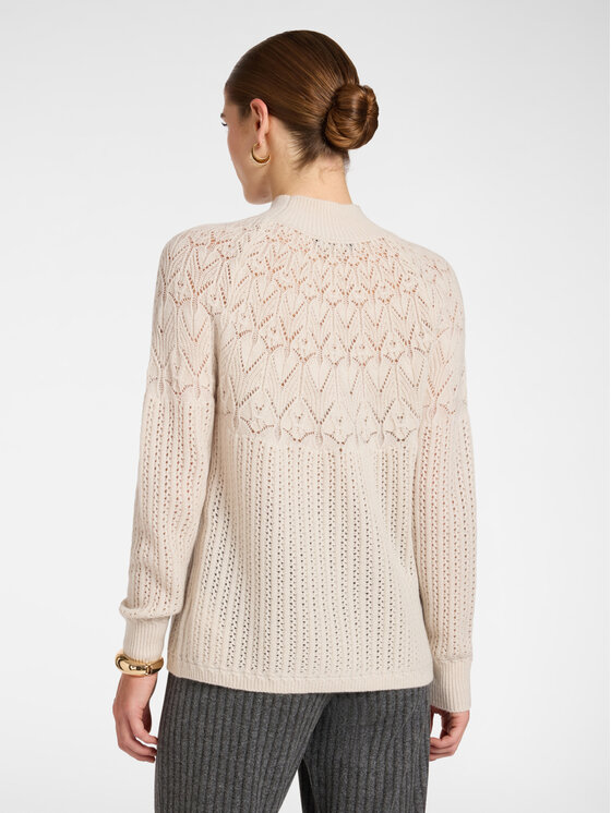 Elena Mirò Elena Mirò Sweter M029Z000790N002 Kremowy Regular Fit