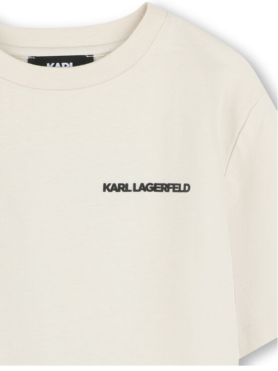 Karl Lagerfeld Kids Karl Lagerfeld Kids Тишърт Z30440 S Бял Regular Fit