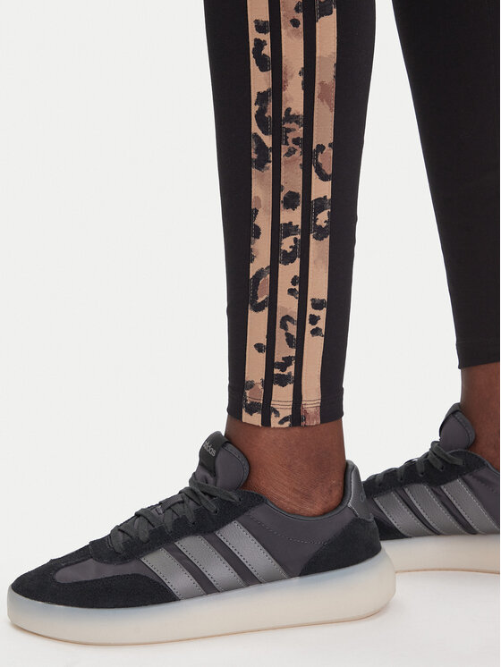 adidas adidas Κολάν Animal Print 3-Stripes JM1864 Μαύρο Slim Fit